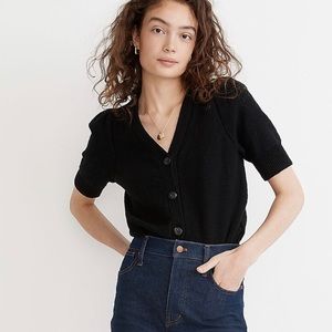 Short-Sleeve Cardigan Sweater